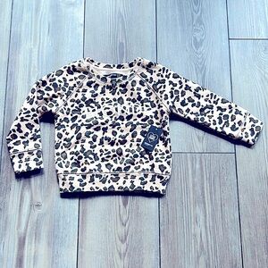 Brunette The Label Little Babes Blonde Leopard Animal Print Sweatshirt